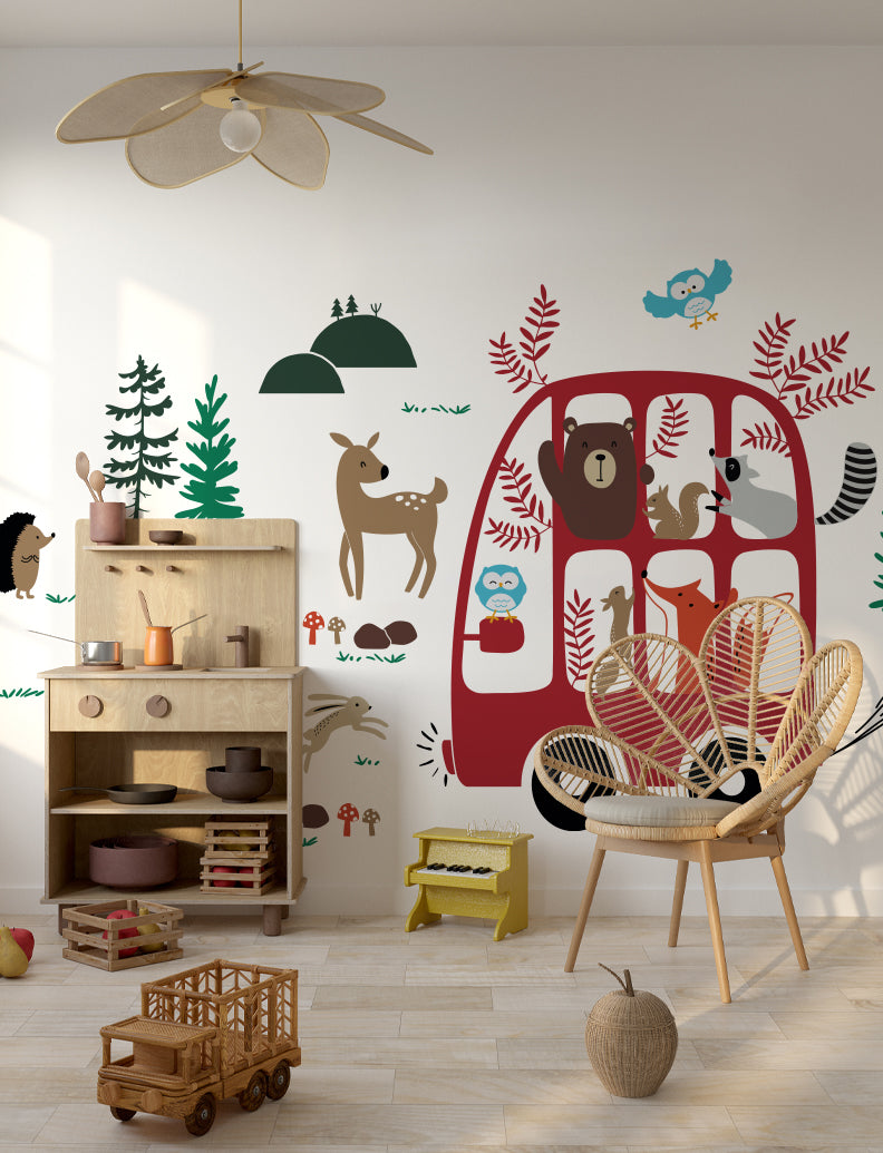 Good Forest Wall Decals,Nursery Wall Decals, Camping Animal Stickers,Kids Wall Decals,Wall Stickers-Baby Nursery Decor-03