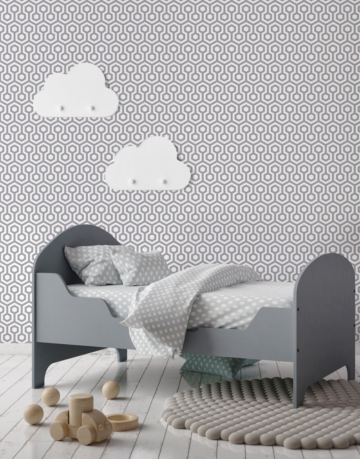Honeycomb Grey Wallpaper