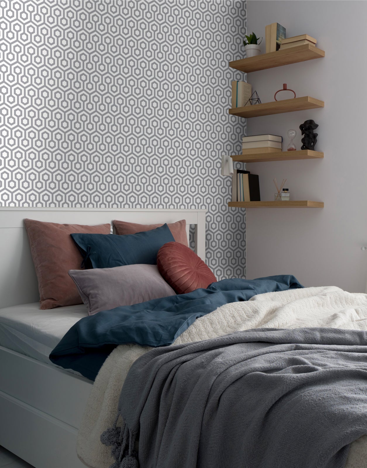 Honeycomb Grey Wallpaper
