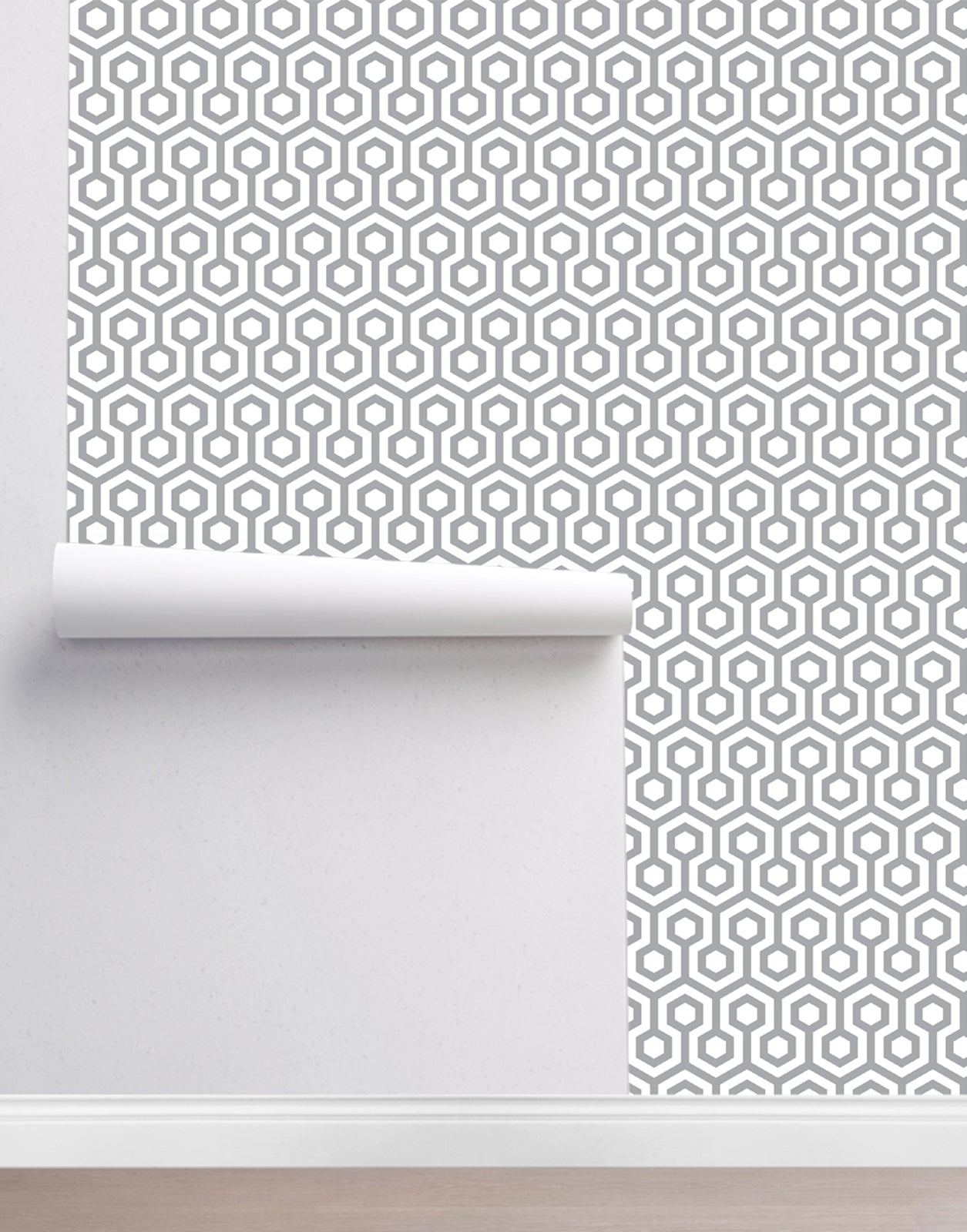 Honeycomb Grey Wallpaper