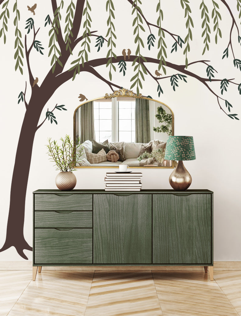 Willow Tree Wall Decal, Wall Sticker, Baby Nursery Decal, Kids Room Wall Decal, Tree Decal | pinknbluebaby.com