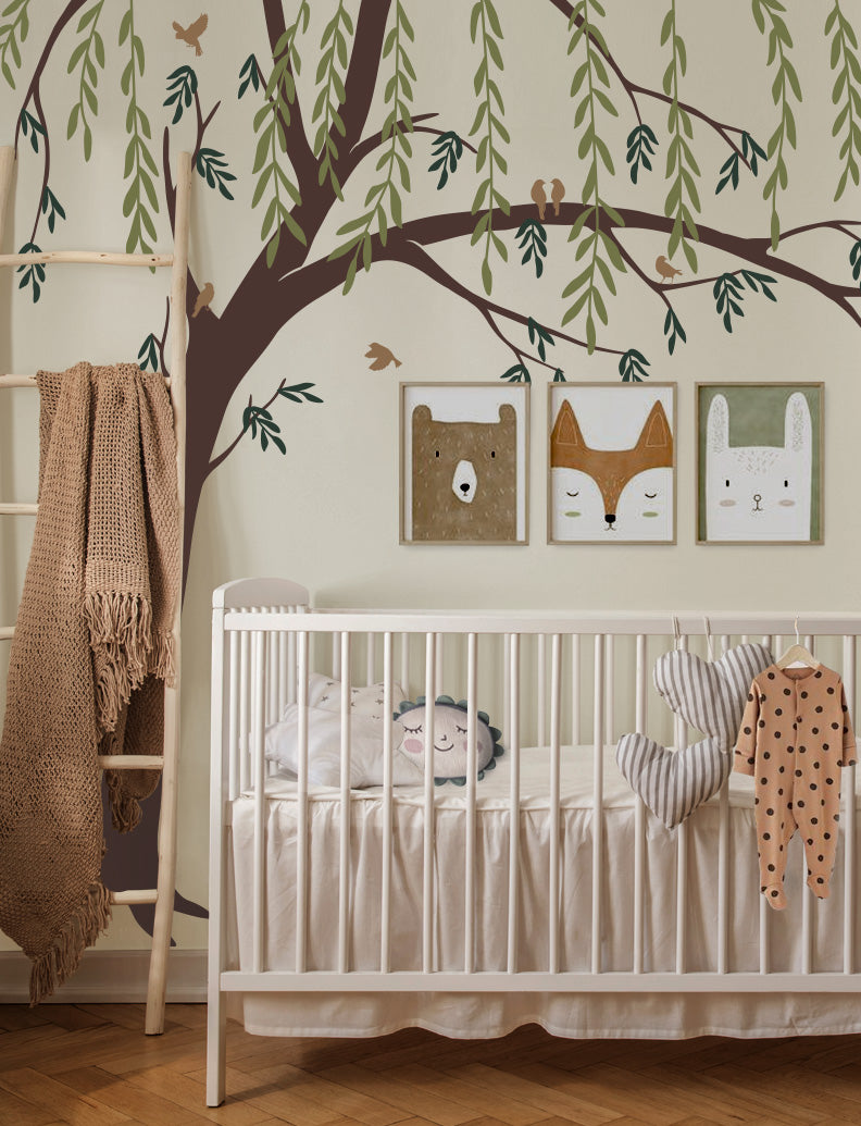 Willow Tree Wall Decal, Wall Sticker, Baby Nursery Decal, Kids Room Wall Decal, Tree Decal  | pinknbluebaby.com