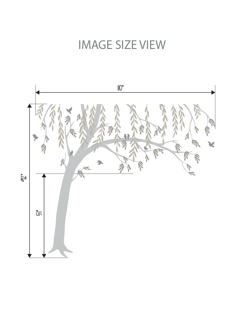 Willow Tree Wall Decal, Wall Sticker, Baby Nursery Decal, Kids Room Wall Decal, Tree Decal | pinknbluebaby.com