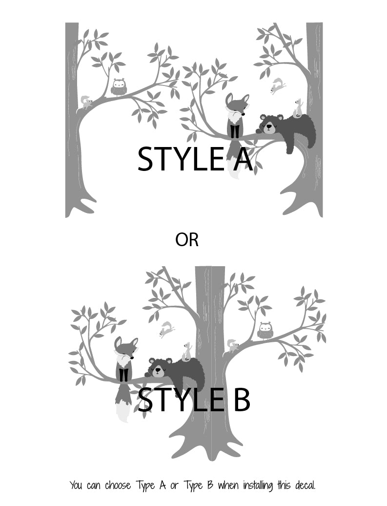 Woodland Forest Animal Wall Decal