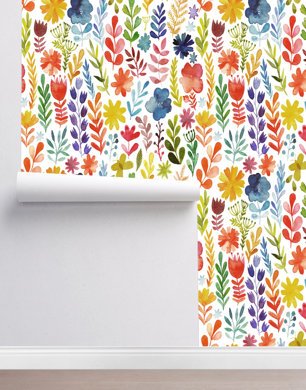 Bicolored Blooms Wallpaper