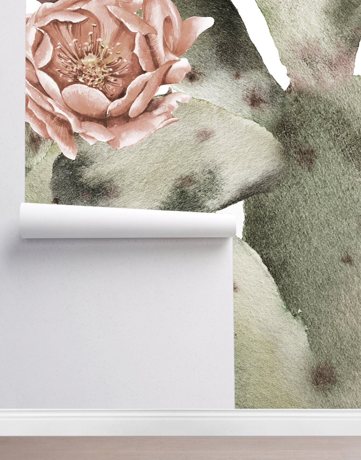 Watercolor Cactus Wallpaper Mural