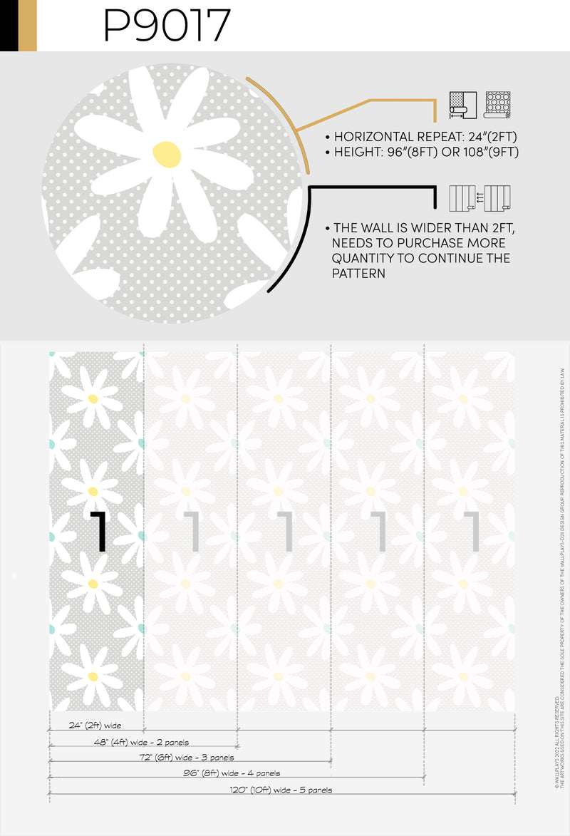 Sweet Daisy Removable Wallpaper