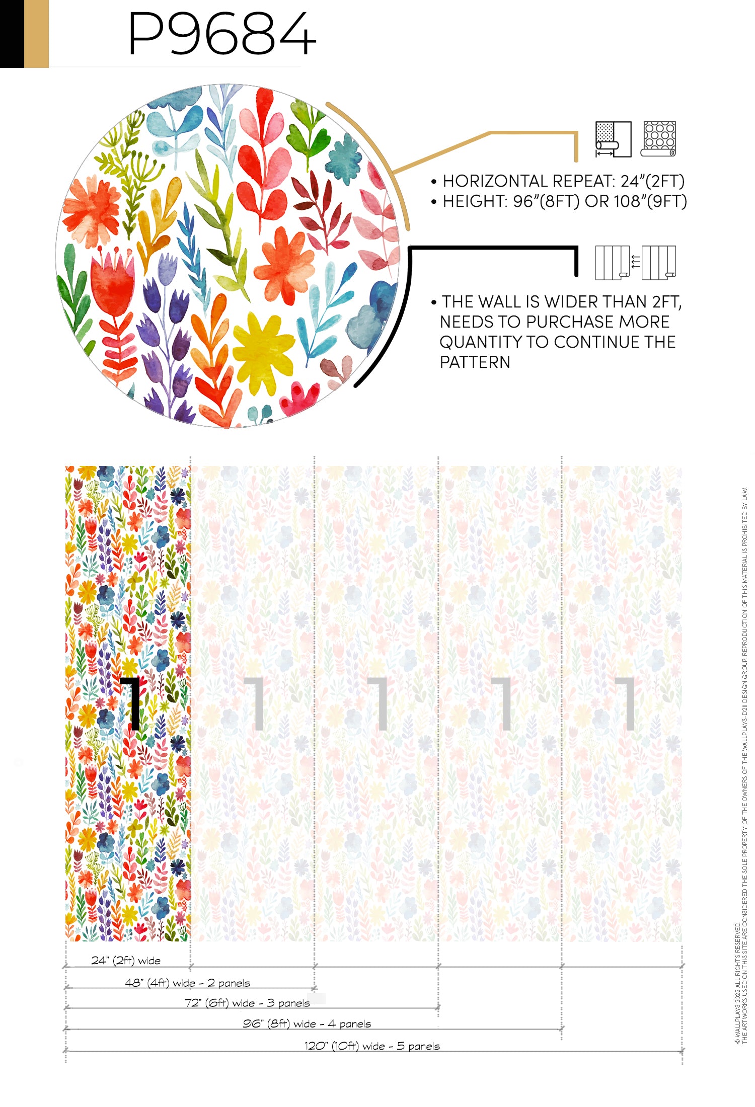 Bicolored Blooms Wallpaper
