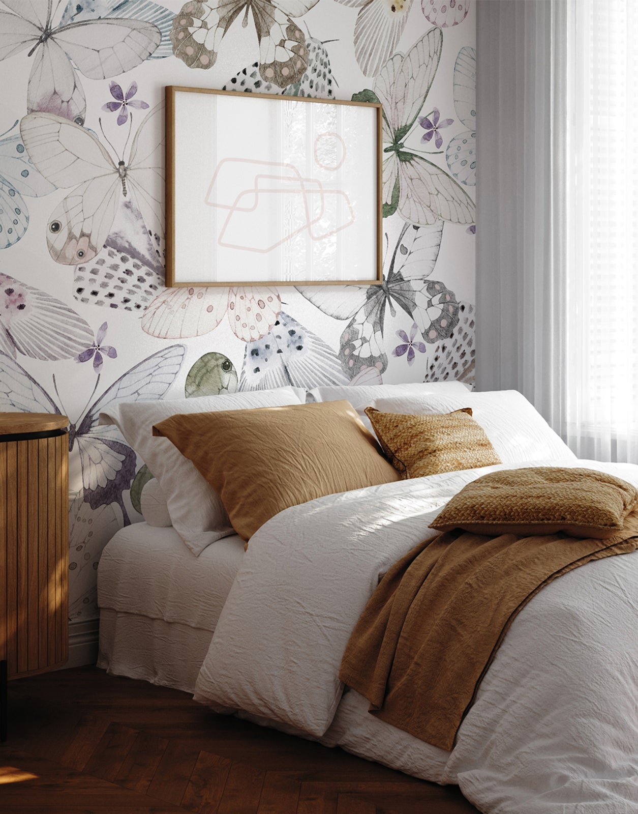 Watercolor Butterflies Wallpaper | Mural