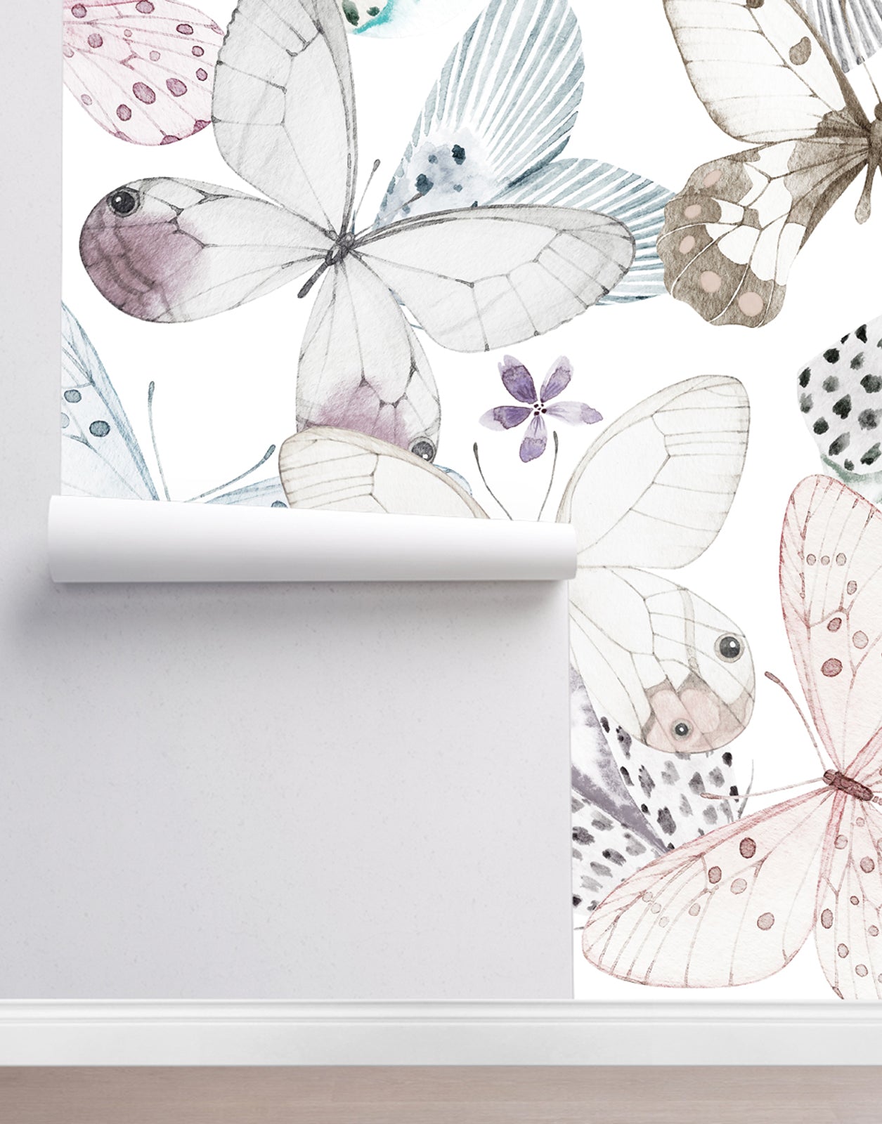 Watercolor Butterflies Wallpaper | Mural