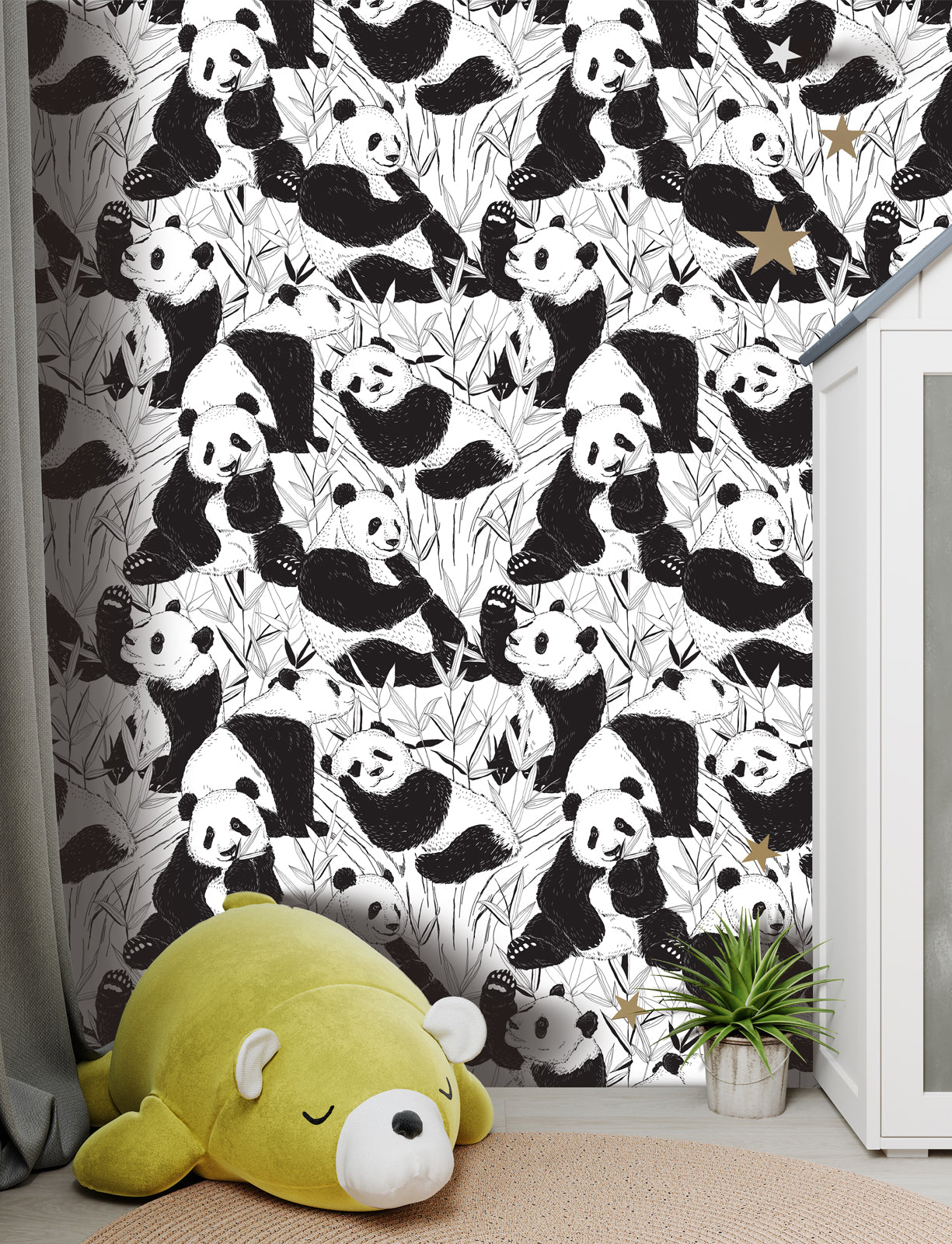 Pandas Removable Wallpaper