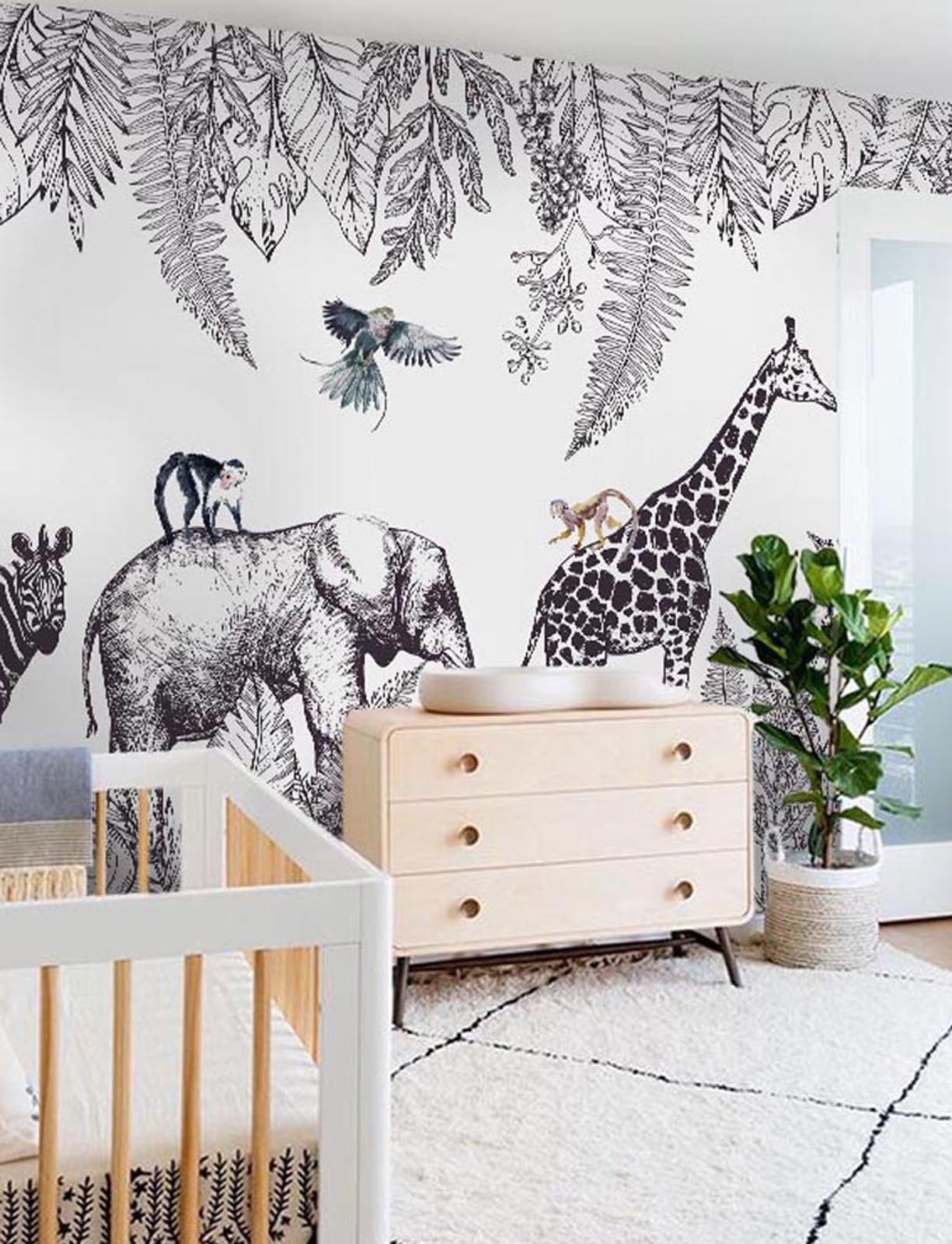 Safari Mural | Rich Fabric Wallpaper Mural