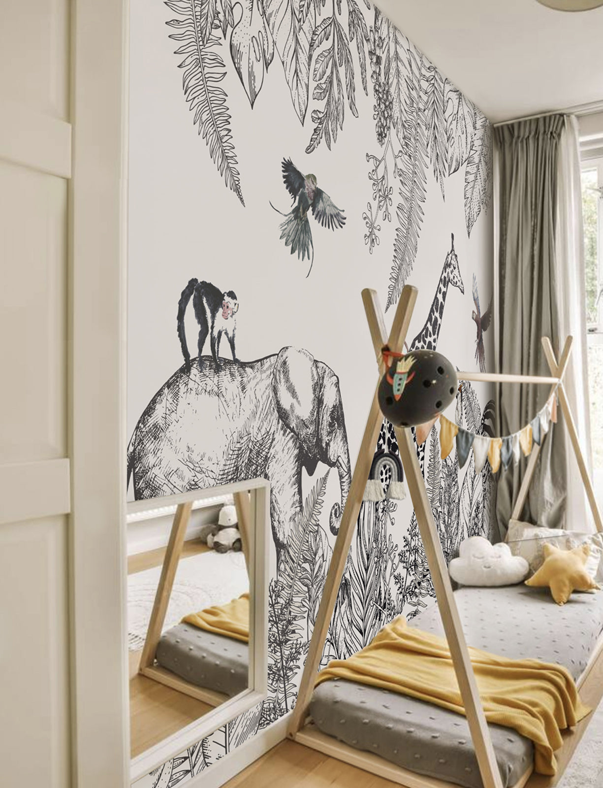 Safari Mural | Rich Fabric Wallpaper Mural