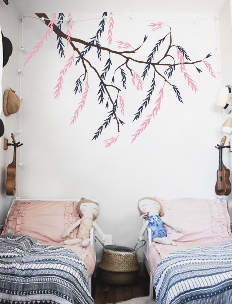 Willow Leaves Branch Wall Decal
