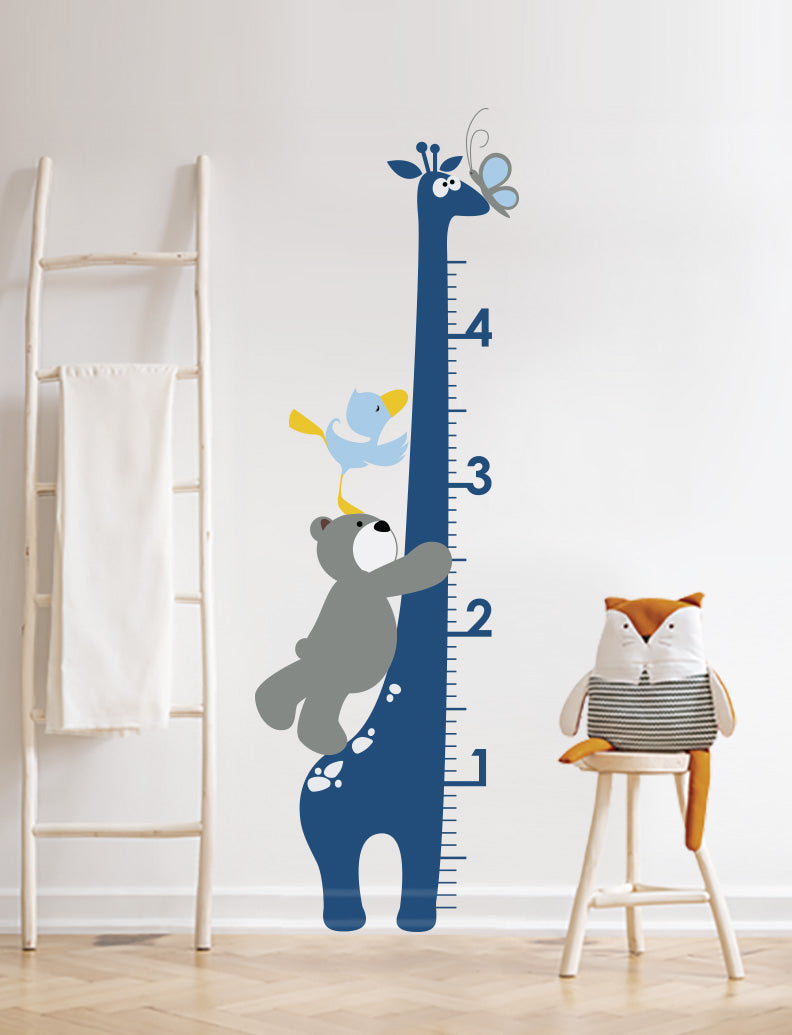 Giraffe Growth Chart Kids Wall Decals