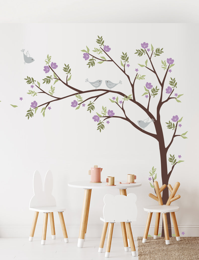 Birds and Tree Kids Wall Decals