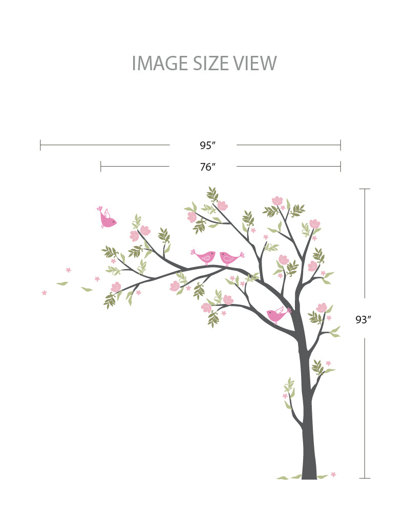 Birds and Tree Kids Wall Decals