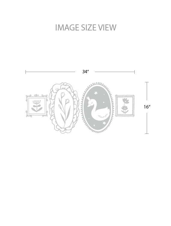 Princess Swan Frames - Size - Kids Wall Decals
