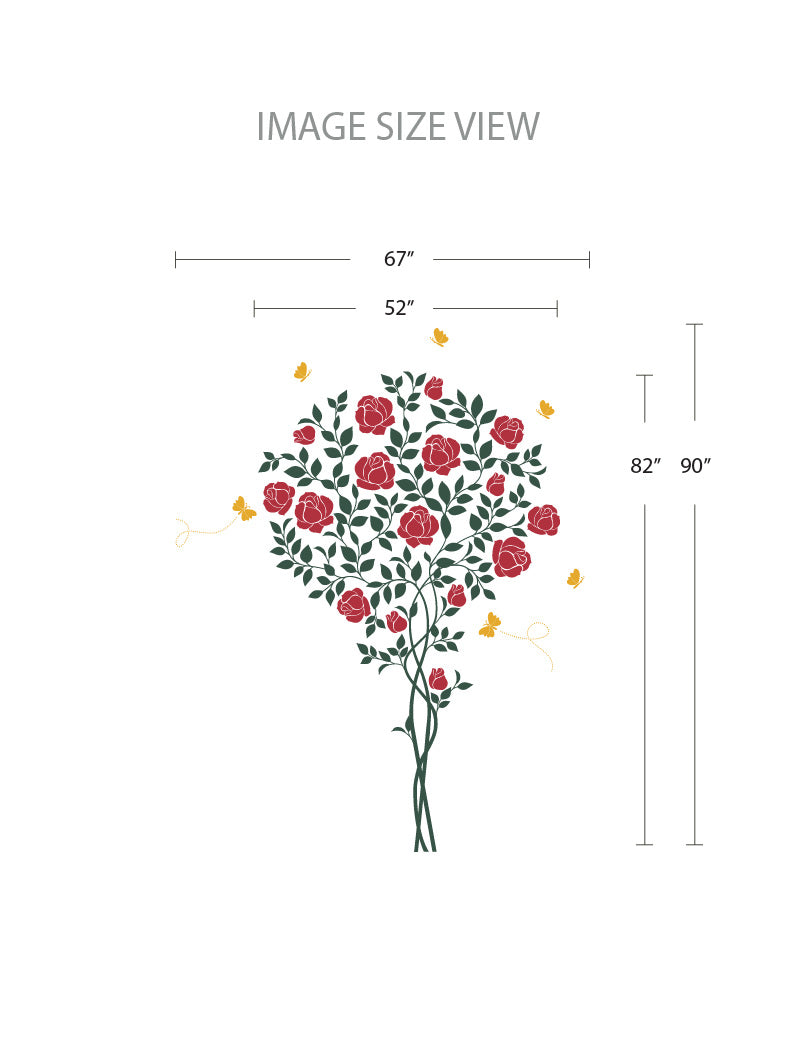 Roses Bouquet - Size - Kids Wall Decals