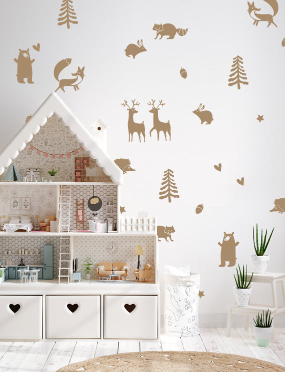 Forest Animals Patterns Wall Decal