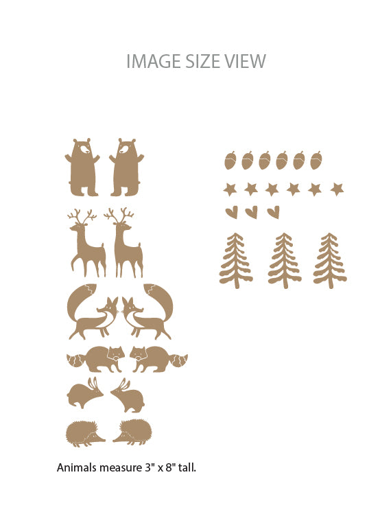 Forest Animals Patterns Wall Decal