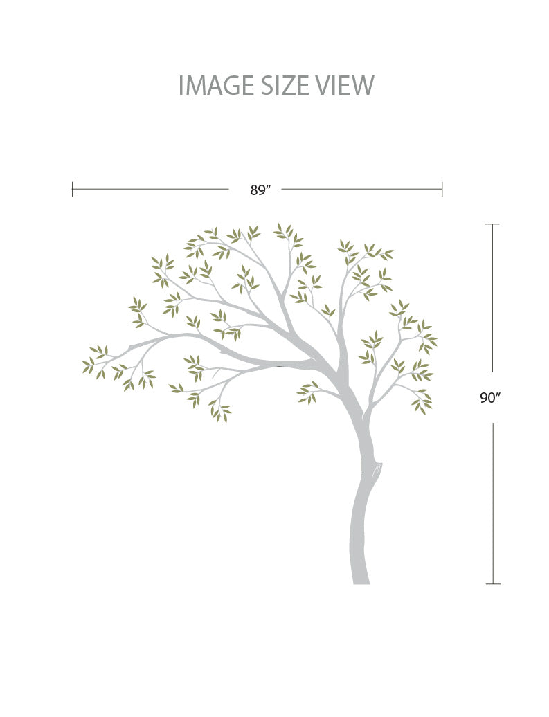 Simple Tree and Leaves - Size - Kids Wall Decals