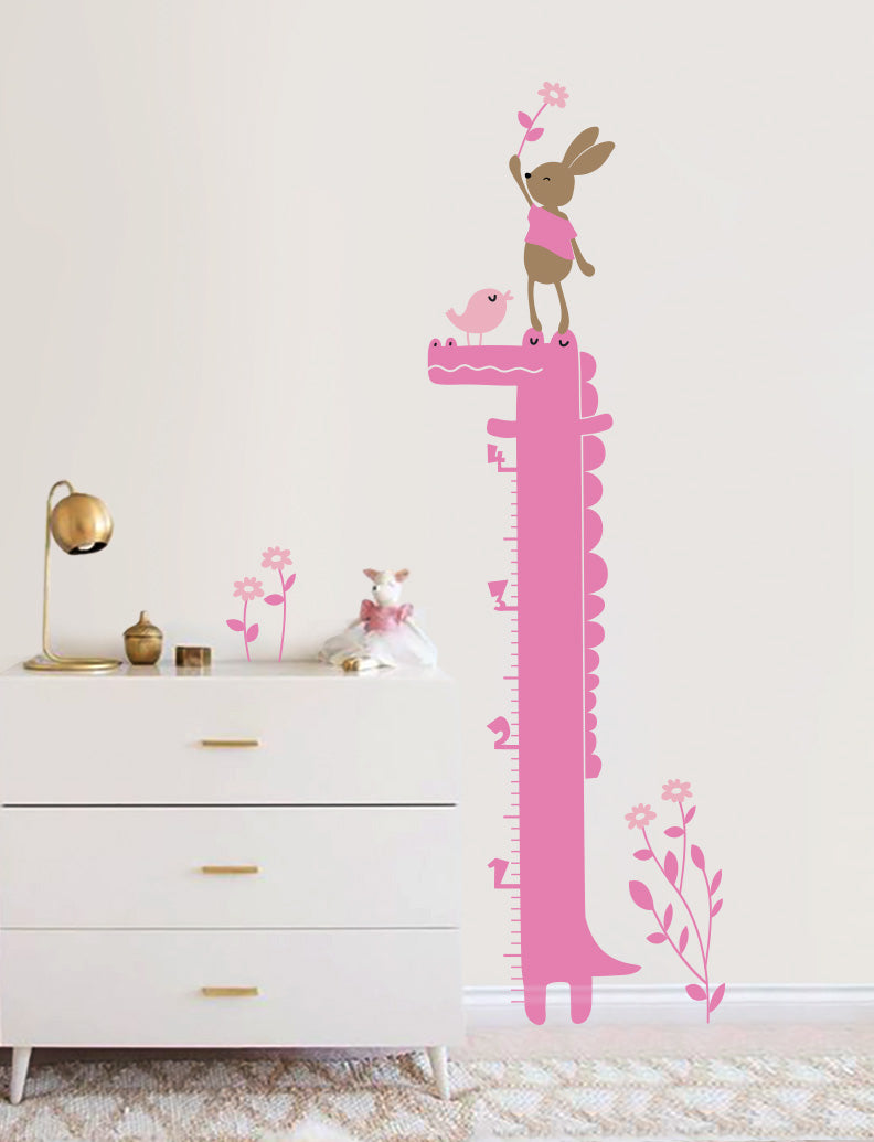 Crocodile Growth Chart Kids Wall Decals