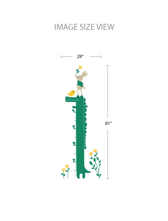 Crocodile Growth Chart Kids Wall Decals