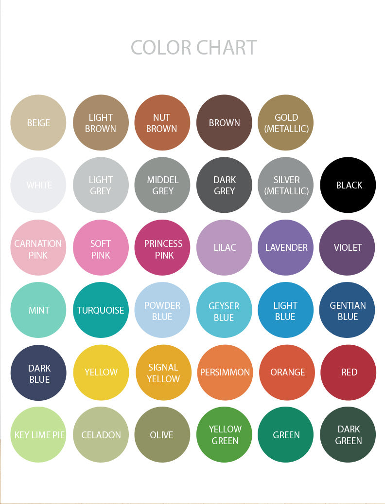 Princess Swan Frames - Color Chart - Kids Wall Decals
