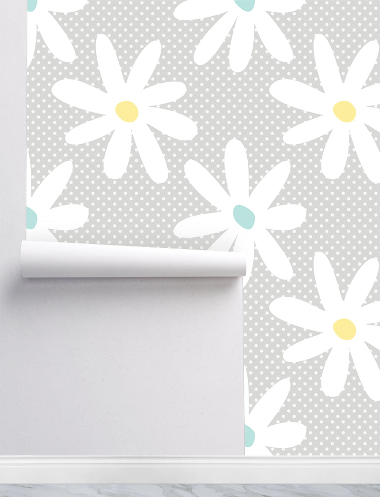 Sweet Daisy Removable Wallpaper | Peel & Stick Fabric Wallpaper
