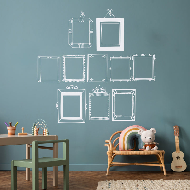 8 x 10 Frames Wall Decal, Office Wall Decals, Home Wall Decals, Wall Decor, Wall stickers | pinknbluebaby.com