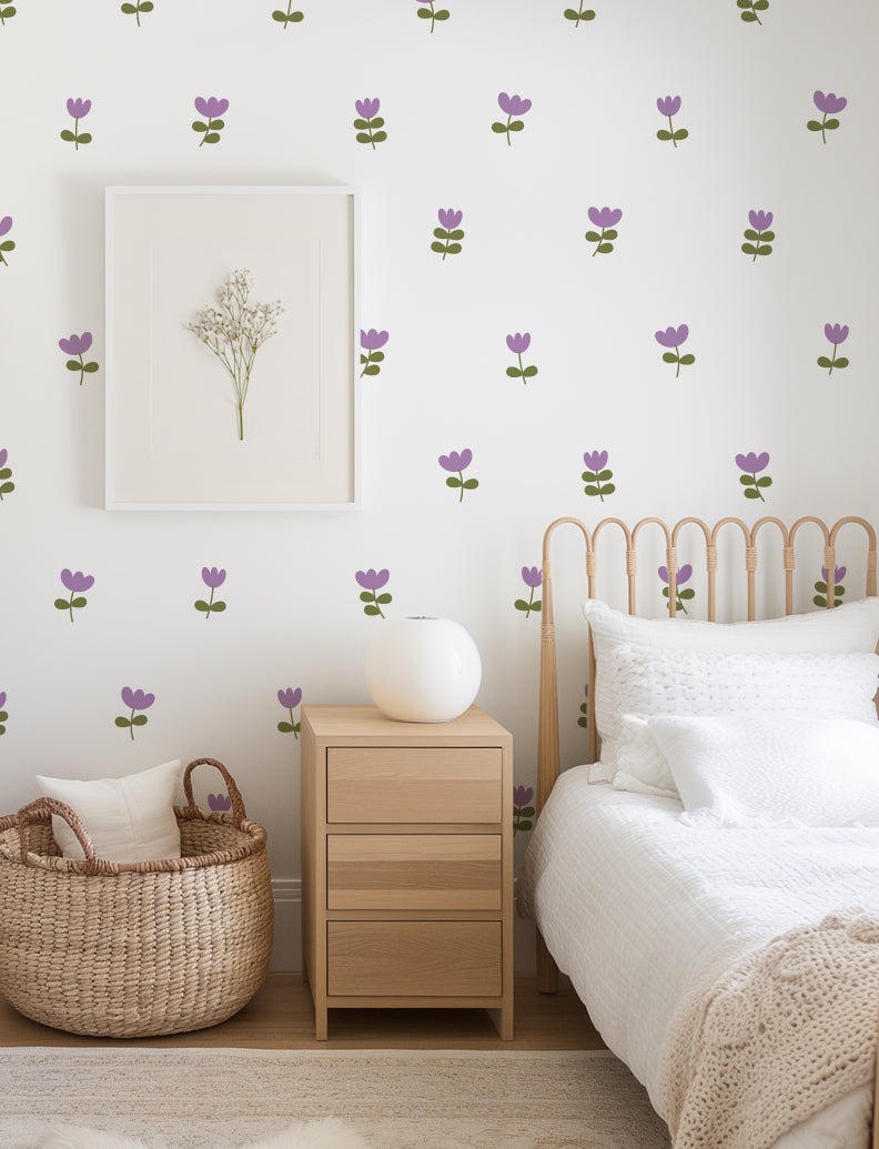 Flowers Wall Decal - Nursery And Kids Room Wall Decal, Wall Sticker, Wall Decor | pinknbluebaby.com