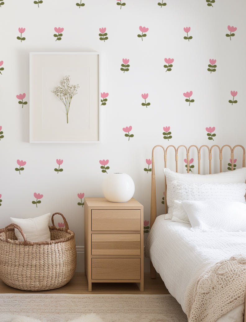 Flowers Wall Decal - Nursery And Kids Room Wall Decal, Wall Sticker, Wall Decor | pinknbluebaby.com