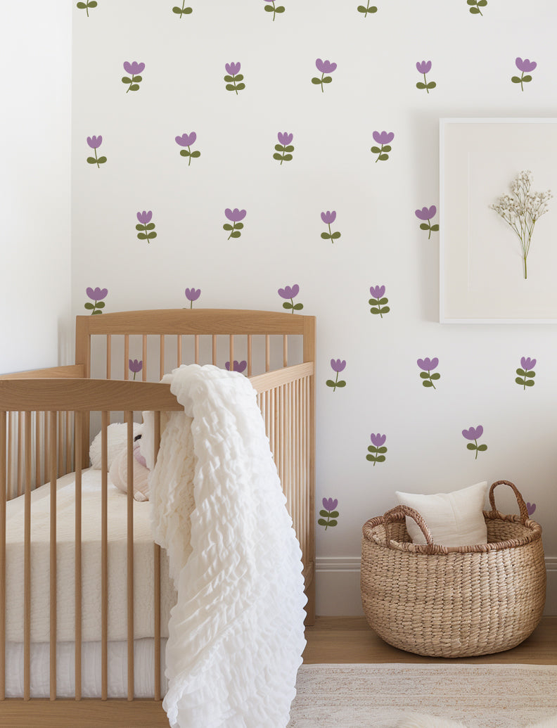 Flowers Wall Decal - Nursery And Kids Room Wall Decal, Wall Sticker, Wall Decor | pinknbluebaby.com