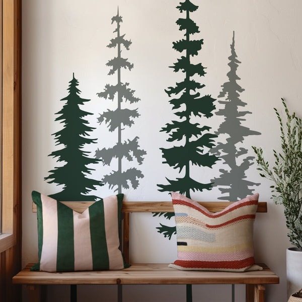 Realistic Pine Tree with Birds Wall Sticker Decals Stick on Wall art Personalized Wall Decals hotsell by DecalIsland - Realistic PineTree SD 044