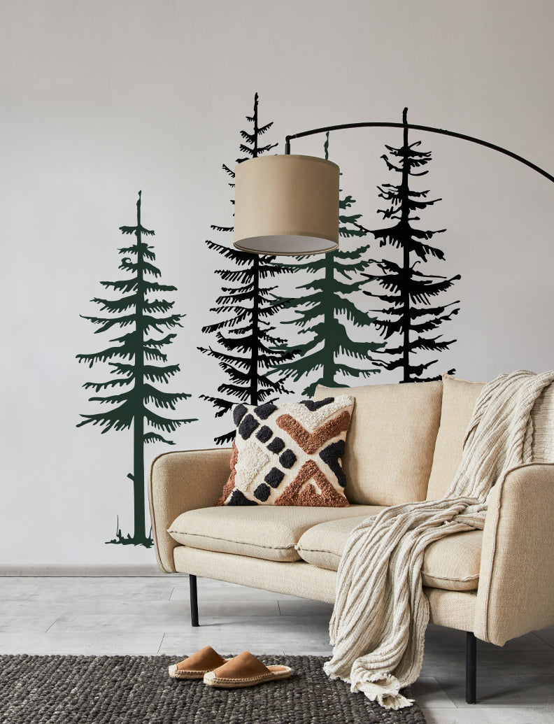 Pine Trees II Wall Decal