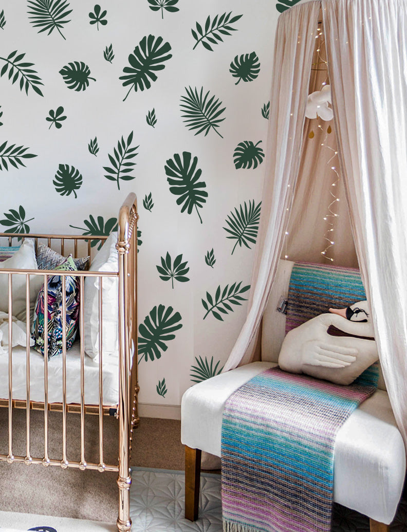 Jungle Leaves Nursery And Kids Room Wall Decals