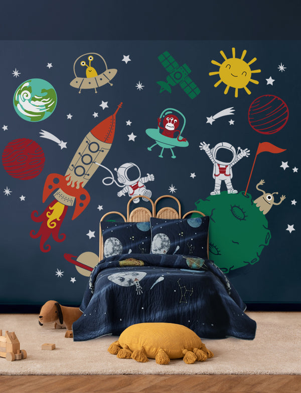 Outer Space Astronaut Wall Decal
