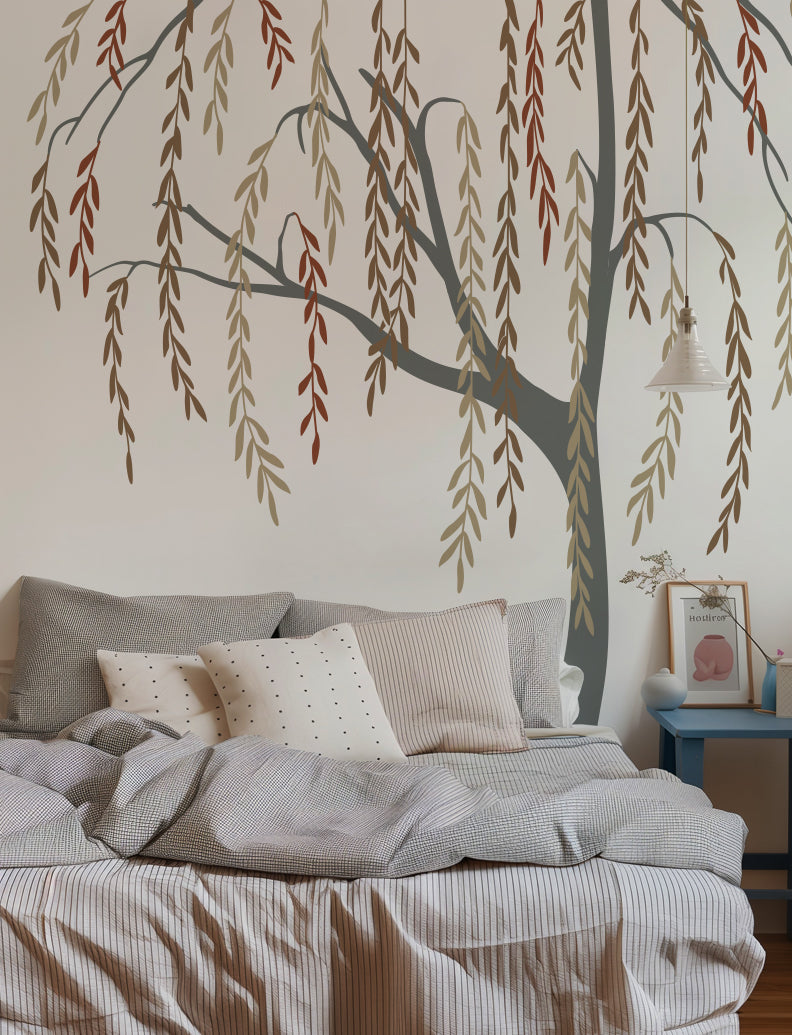 Weeping Willow Tree II Wall Decal, Wall Decor, Wall Sticker, Kids Wall Decals, Baby Nursery Wall Decals, Office And Home Wall Decor | pinknbluebaby.com