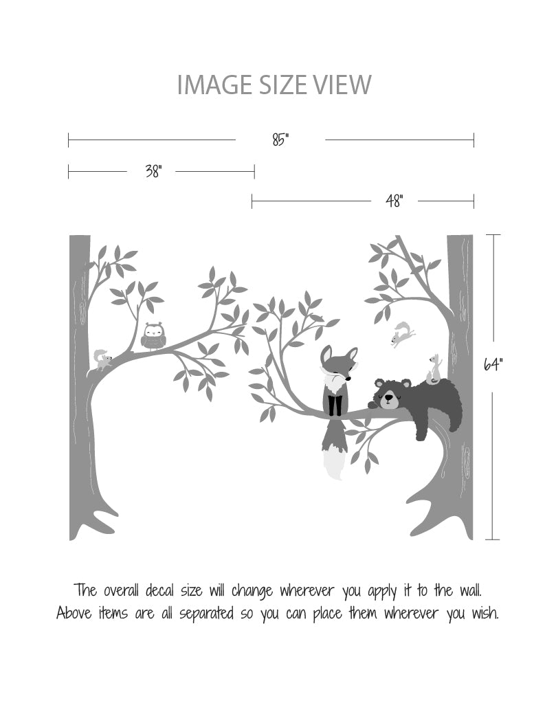 Woodland Forest Animal Wall Decal