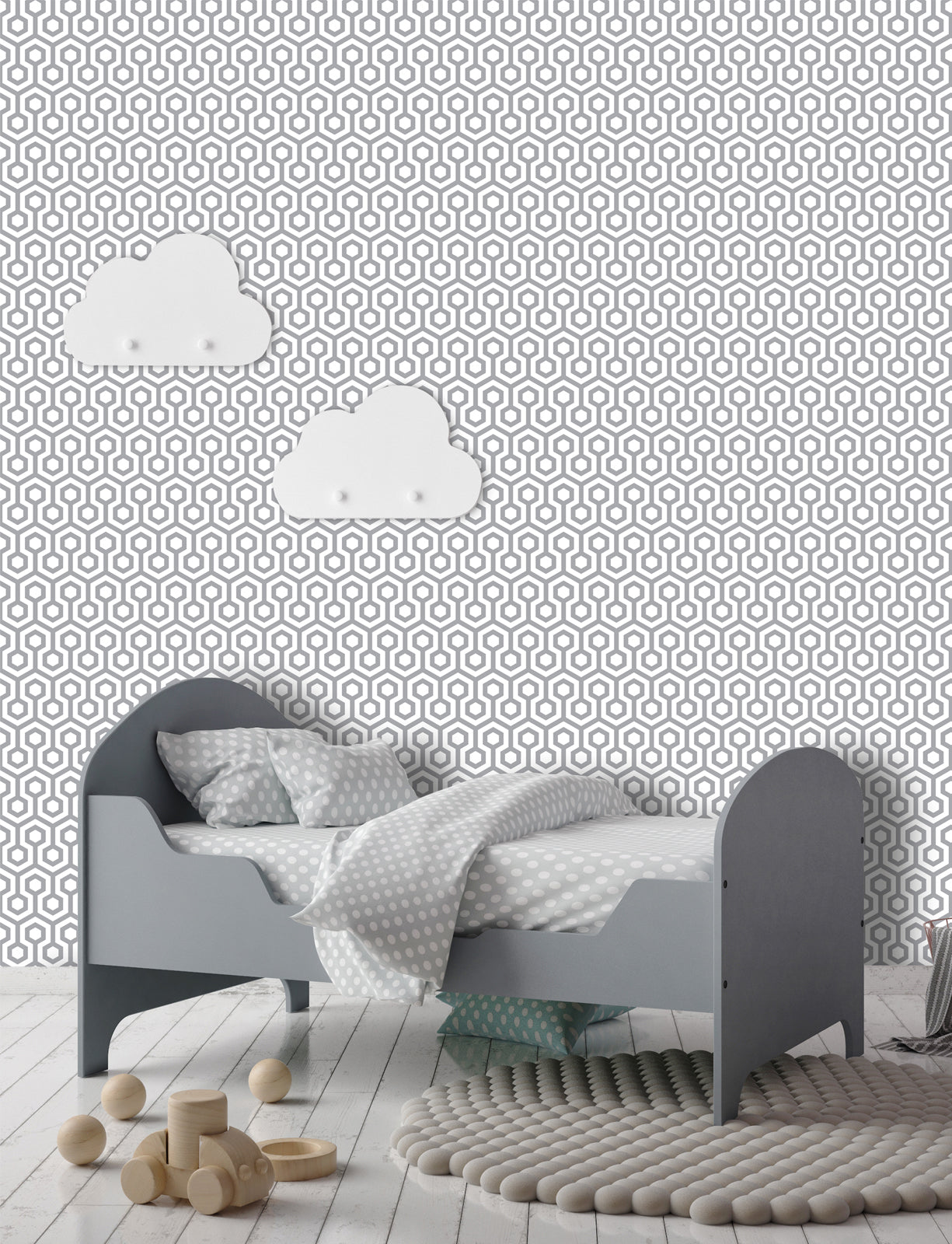 Honeycomb Grey Wallpaper