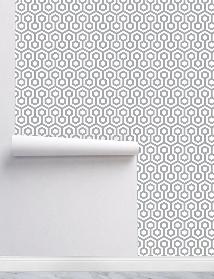 Honeycomb Grey Wallpaper