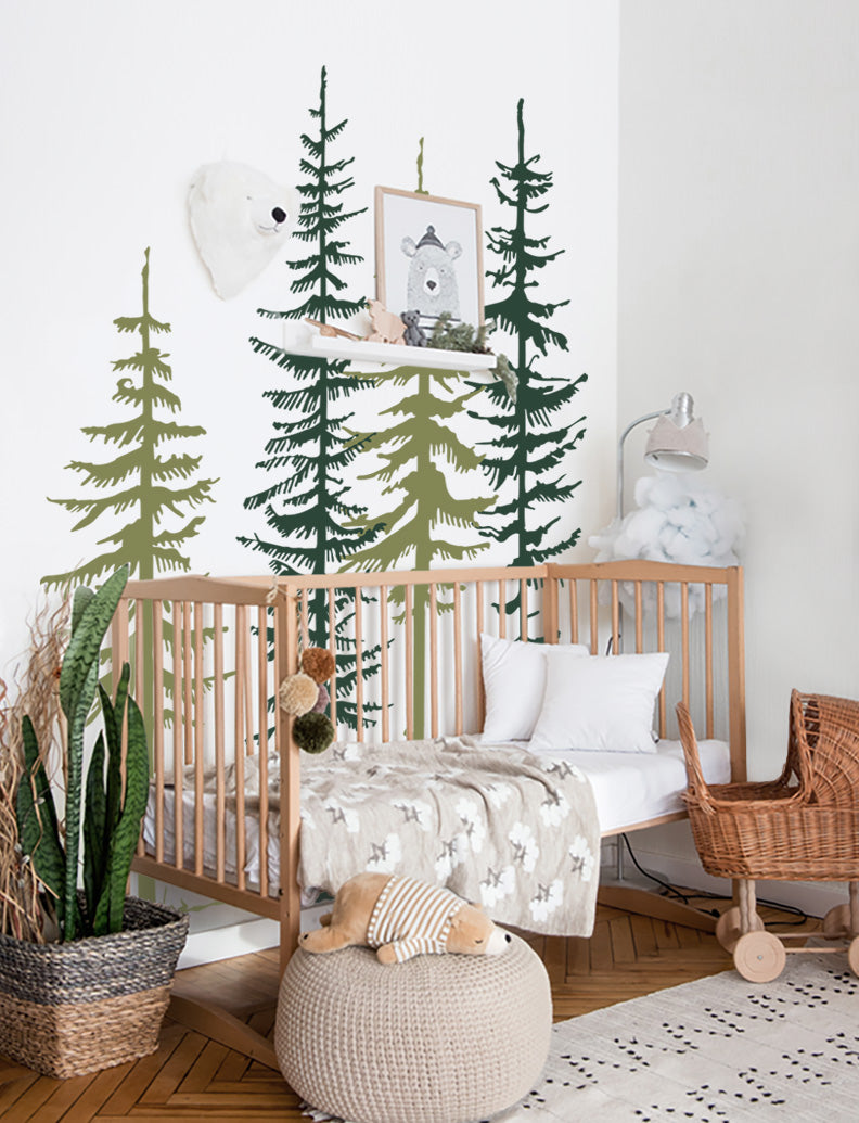 Pine Trees II Kids Wall Decals