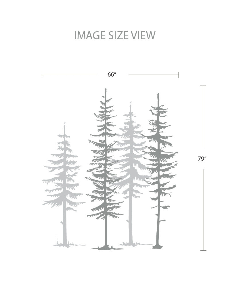 Pine Trees II - Size - Kids Wall Decals