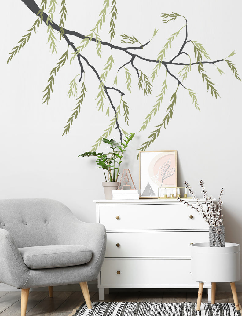 Willow Leaves Branch Wall Decal