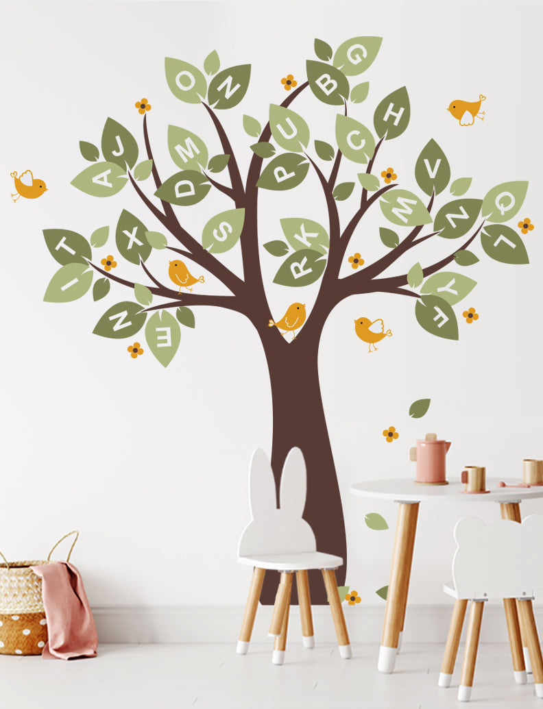 Alphabet tree Kids Wall Decals - PinknBlueBaby.com