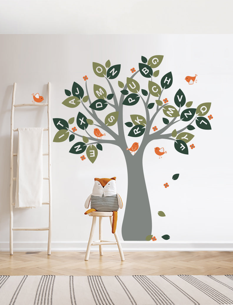 Alphabet tree Kids Wall Decals - PinknBlueBaby.com