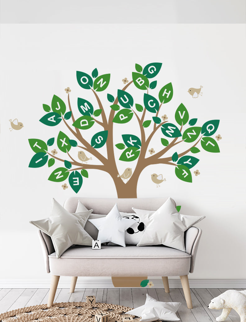 Alphabet tree Kids Wall Decals - PinknBlueBaby.com