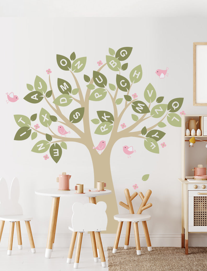 Alphabet tree Kids Wall Decals - PinknBlueBaby.com