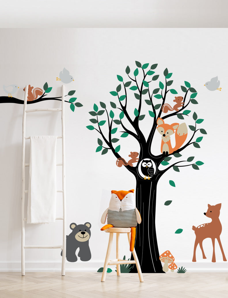 adorable animal wall decal